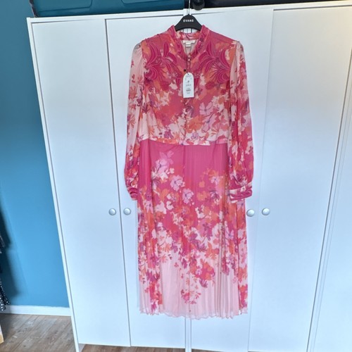 Monsoon pink floral midi dress - floral,