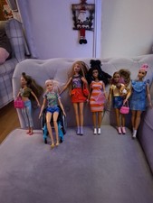 Barbie Doll Joblot Including A Skipper And A Baby ,wheelchair, Tall,petite,curvy