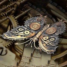 Steampunk butterfly 3D metal