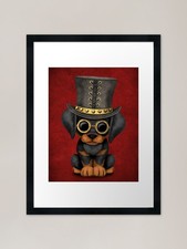 Steampunk Doberman Puppy Red