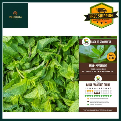 Fresh peppermint herb seeds - herb,