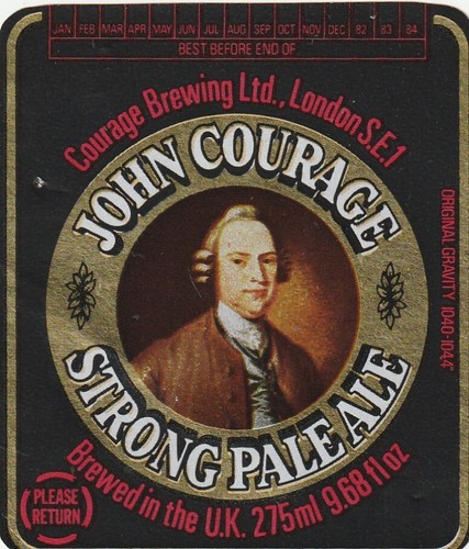 Beer bottle label courage - label,