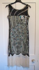 1920's Flapper Dress: Perfect for Special Cruise Evenings: Size 12-14: NWOT