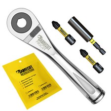 SabreCut Bit Driver Holder Micro Ratchet 1/4" Hex Kit 32mm PH2 PZ2 Bit Holder