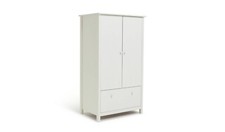 Kids Scandinavia Short 2 Door Wardrobe - White