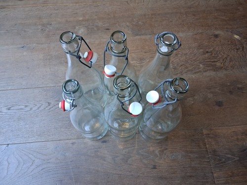 Litre swing top bottles - 6x,