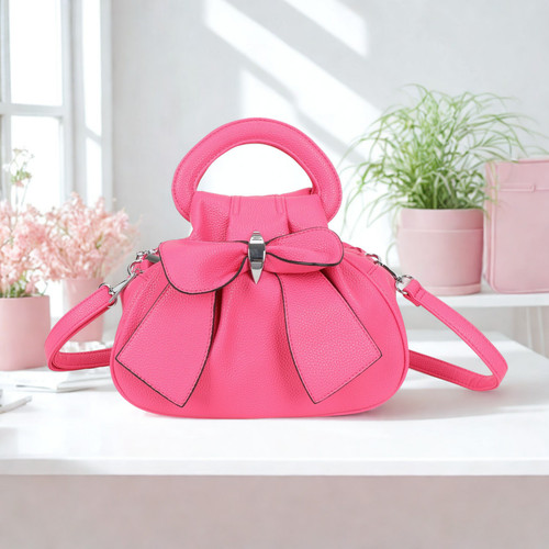 Ladies bow handbag synthetic - bow,