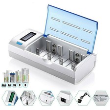 Universal LCD Battery Charger C D 9V AA AAA Ni-MH Rechargeable Batteries
