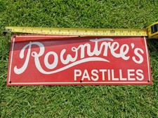 Rowntrees Rare Garage Petrol Enamel Sign Man Cave Garage Kitchen Retro Sign