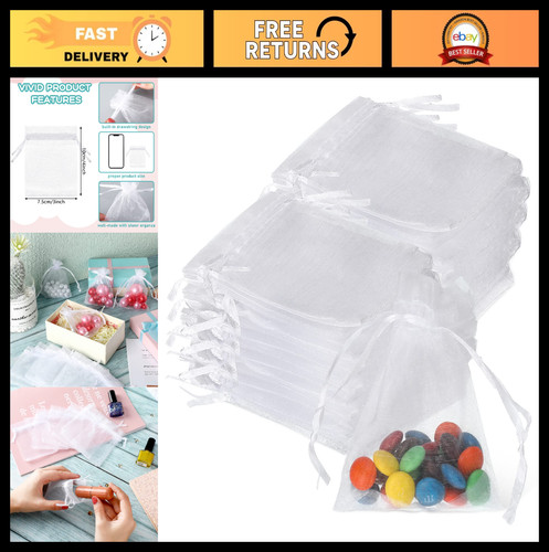 500 pcs white organza - pcs,