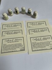6 Bone China Peter Pan Thimble