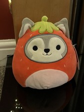 VGC Kellytoy Squishmallow Ryan the Husky Strawberry 7" Plush Excellent Condition