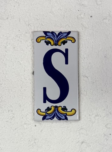 Vintage spanish ceramic letter - vintage,