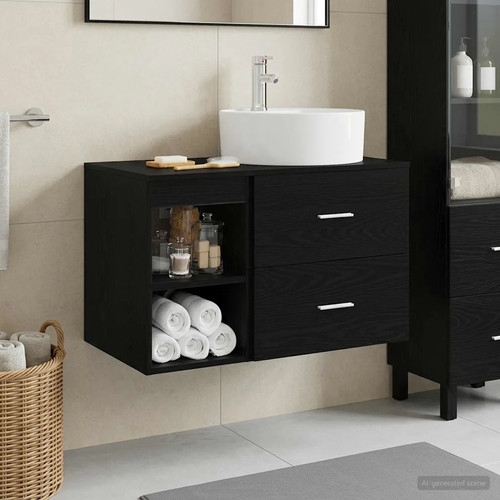 Walplus black oak bathroom - walplus,