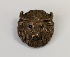 Vintage Highland Cow Lapel Badge Original Small Brooch