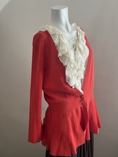 Armani Collezioni smart designer orange knit cardigan top size 16