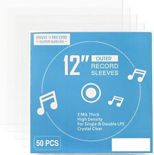 12 inch Record Sleeves Plastic Vinyl LP Single 12" Outer Album Covers 50 100 pcs