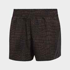 Adidas Women's Run Icons 3-Stripes Crocodile Print Running Shorts New