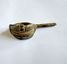 Antique Brass Ring, Black tone Marks, Ground Dug Ethnic Tribal Asian Indian Toe,