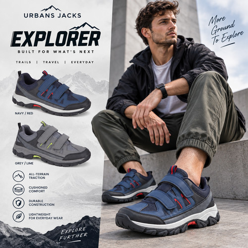 Mens hiking trainers wide fit - mens,