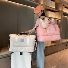 Women Ladies Gym Bag Waterproof Large Weekend Travel Holdall Duffle Bags Luggage