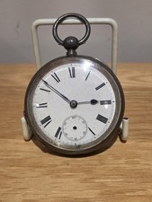 An Antique Silver-cased Open-face Pocket Watch with A White Enamel Dial