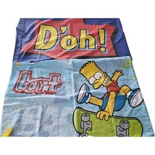 Vintage Simpsons Pillowcase X2 Bart Simpson 2010