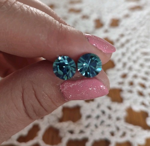 Smoked sapphire stud earrings - smoked,