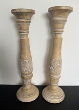 Two Wooden Candle Stick