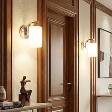 Milk Glass 2 Way Light LED