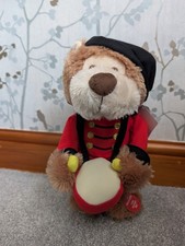 Animated Dancing Drummer Boy Bear Musical Soft Plush Toy Christmas Singing