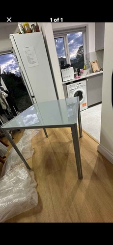 Grey rectangular glass - grey, top