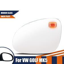 Left Passenger Door Side Wing Mirror Glass Heated 2003 - 2008 For VW Golf MK5 UK