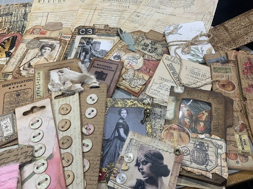 Handmade junk journal ephemera - journal,