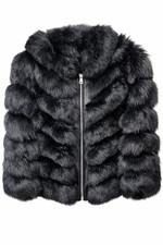 Women's  Real Fox Fur Coat On