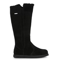 Emu All Weather Waterproof Coll Suede Sheepskin Moonta High Boot Black UK Size 5