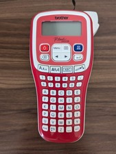 Brother PT-H100R Labelling Machine with white on black tape