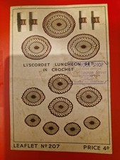 Copy Of Vintage Pattern Crochet in Lyscordet 207 Doilies mats Luncheon Set Oval