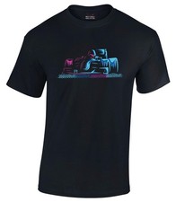 F1 CAR T-Shirt FORMULA ONE RETRO RACING SILVERSTONE