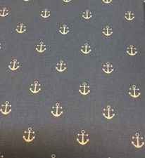 *NEW* Fryett’s ANCHOR Nautical Cotton Print Fabric.Upholstery/Curtains/Crafts