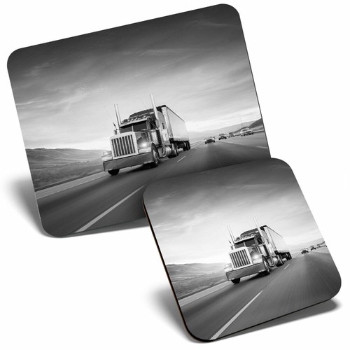 Mouse mat coaster set bw - mat,