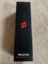 Peloton Glass Water Bottle 473ml Bottle With Nonslip Silicone Sleeve Black New