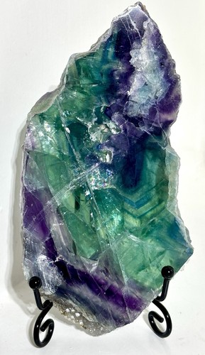Rainbow fluorite crystal - rainbow,