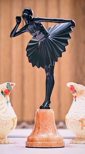 Art deco spelter dancer - art,