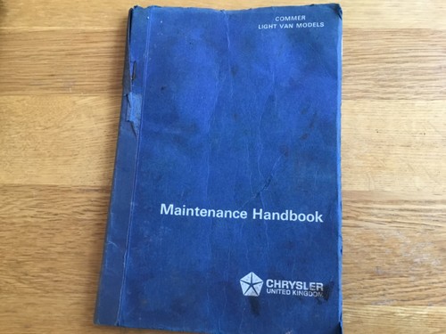 Chrysler commer maintenance - commer,