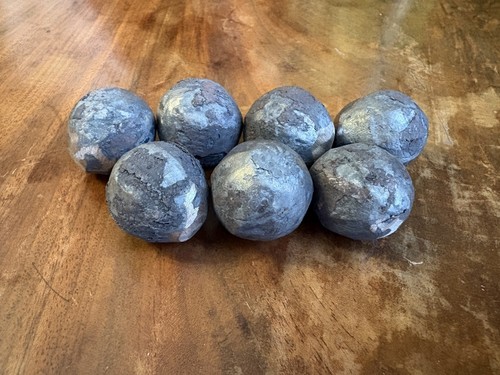 Hand forged iron sphere - forged,