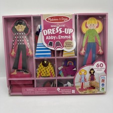 Melissa & Doug Magnetic Wooden Dress-Up Abby & Emma DAMAGED PACKAGING Toy
