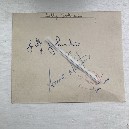 Willie johnstone signed - willie, (signed