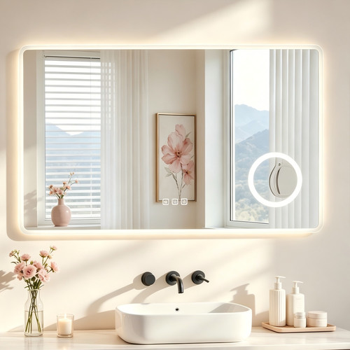 Large bathroom mirror with - large,