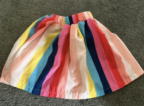 Girls colourful striped - striped, skirt